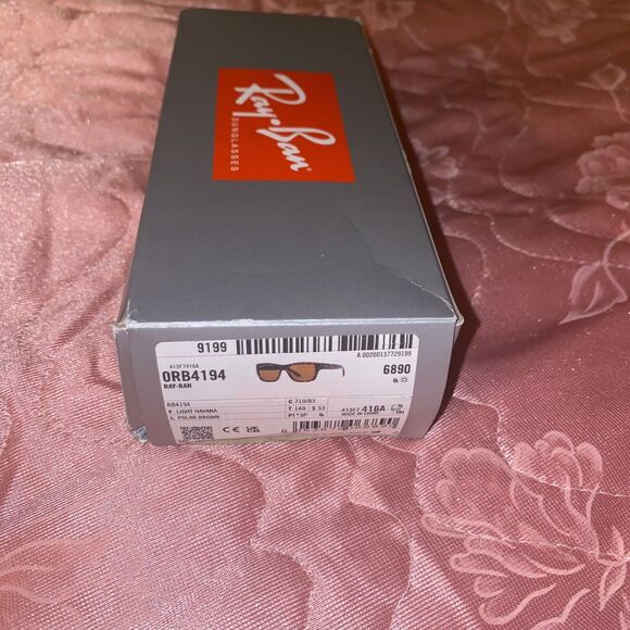 Ray-Ban Unisex Polarized Lightweight Sunglasses, RB4194 Light Havana 53mm - Picture 8 of 12